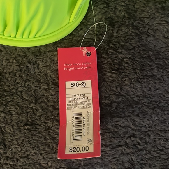 Women’s/juniors swimsuit. +extra top. NWT. Bikini size small purple/green 3pcs. - Picture 5 of 7